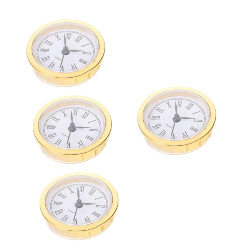 DIYEAH 4 Stück Teiliges Vintage Quarzuhrwerk Runder Eingelegter Uhrkopf mit Römischen Zahlen Klare Linse Goldfarbener Rahmen Geräuschlos DIY Ersatz für Wanduhr Wohnzimmer Büro DIYEAH 4 Stück Teiliges Vintage Quarzuhrwerk Runder Eingelegter Uhrkopf mit Römischen Zahlen Klare Linse Goldfarbener Rahmen Geräuschlos DIY Ersatz für Wanduhr Wohnzimmer Büro von DIYEAH
