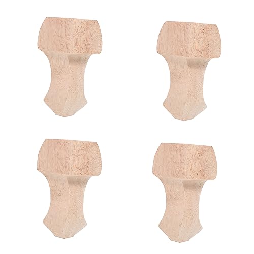DIYEAH 4stücke Möbelbeine Aus Gummibaumholz Für Stühle Sofas Tische Schränke Massivholzfüße Möbelzubehör Tv-schrankbein Sofa-stützbein von DIYEAH