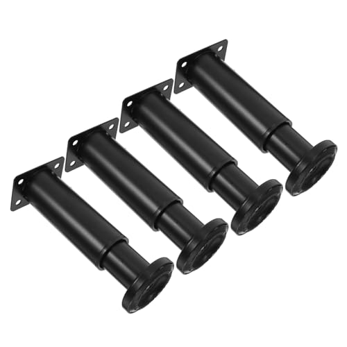 DIYEAH 4 Stück Verstellbare Möbelbeine Höhenverstellbare Tischbeine und Möbelfüße für Sofa Bett Schrank Stabiles Dunkles mit Großer Auflagefläche und Wasserschutz von DIYEAH