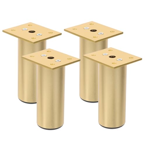 DIYEAH 4 Stück Verstellbare Möbelbeine aus Aluminiumlegierung Hohe Tragkraft Stabile Sofafüße und Schrankfüße für Kommode Tisch Couch Einfache Montage von DIYEAH