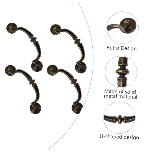 DIYEAH 4 Stück Vintage Schrankgriffe aus Antike Bronze Möbelgriffe für Küchenschränke und Schranktüren Robuste Dekorative Zuggriffe im Retro stil DIYEAH 4 Stück Vintage Schrankgriffe aus Antike Bronze Möbelgriffe für Küchenschränke und Schranktüren Robuste Dekorative Zuggriffe im Retro stil von DIYEAH