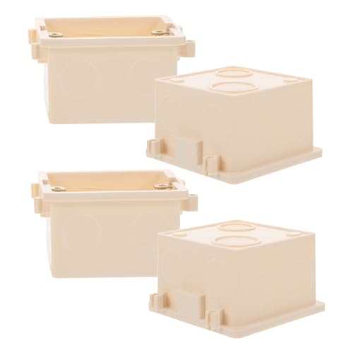 DIYEAH 4 Stück Wandsteckdosenmontageboxen Feuerfeste Anschlussdose für Verdeckte Installation Robust und Einfach zu Montieren für Gipskarton und Holzdecken von DIYEAH