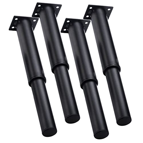 DIYEAH 4 Stück verstellbare Möbelbeine einstellbar Nivellierfüße für Möbel Unterstützung Möbelrichtmaschinen Ersatz Möbelbeine schwarz Couchtischbeine Kommode Beine Möbelstützbein Eisen von DIYEAH