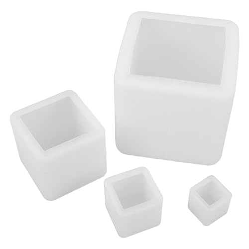 DIYEAH 4 quadratische Harzformen – Würfel-Silikon-Gussformen für DIY-Kunstharz, Kerzen, Seifenherstellung, Heimdekoration und Event-Ornamente, weiß DIYEAH 4 quadratische Harzformen – Würfel-Silikon-Gussformen für DIY-Kunstharz, Kerzen, Seifenherstellung, Heimdekoration und Event-Ornamente, weiß von DIYEAH