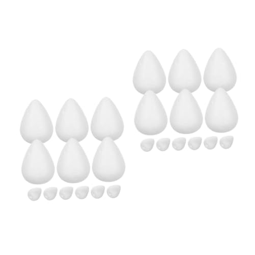 DIYEAH 40 Stück Teiliges Weiße Schaumstoff-blütenknospen DIY Bastelmaterial für Hochzeit Deko Bemalbar Kreative Foam Flower Buds für Blumensteckmasse und Partydekoration von DIYEAH