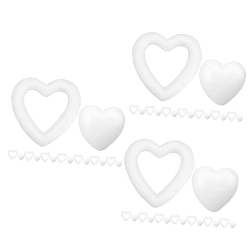DIYEAH 48 STK Liebesblase Hochzeitsdekoration kreativität handsfull Schmücken Valentinstag Herz Schaumstoffherz zum Basteln hohl Geschenkbox Materialien dekorative Gegenstände Modell Weiß von DIYEAH