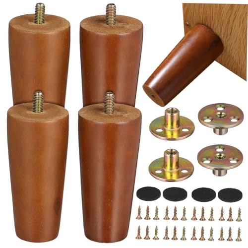DIYEAH 4Sätze Möbelbeine Holz für Sofa Couch Bett und Kommode Elegantes Design Installieren Vielseitig Einsetzbar Holzfüße für Verschiedene Möbelstücke DIYEAH 4Sätze Möbelbeine Holz für Sofa Couch Bett und Kommode Elegantes Design Installieren Vielseitig Einsetzbar Holzfüße für Verschiedene Möbelstücke von DIYEAH