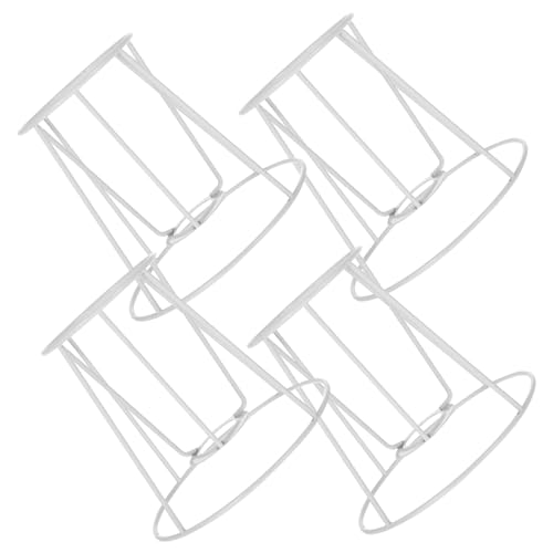 DIYEAH 4Stücke Eisen Lampenschirmrahmen DIY Lampenschirm Halterung Langlebig Und Stabil Für Tischlampen Kronleuchter Und Hängelampen Kompatibel Weiße von DIYEAH