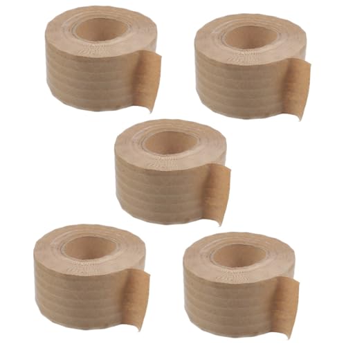 DIYEAH 5 Rollen Wasseraktiviertes Kraftpapier-packband mit Starkem Haftkleber Reißfestes Versandband für Kartons für Schwere Pakete und Rahmengesicherte Verpackungen DIYEAH 5 Rollen Wasseraktiviertes Kraftpapier-packband mit Starkem Haftkleber Reißfestes Versandband für Kartons für Schwere Pakete und Rahmengesicherte Verpackungen von DIYEAH