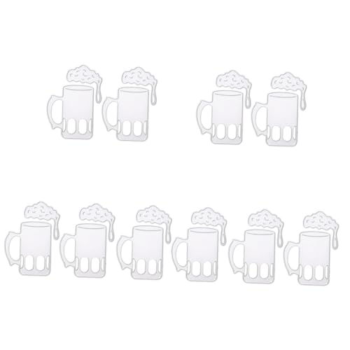 DIYEAH 5 Sätze Messerform Für Rotweinflaschen Ausstechplatte Cutter Messser Dekoring Bierkrug Biergläser Werkzeug Bastelset Fotorahmen-stanzformen Party DIY Stanzformen Silver 2 Stück * 5 von DIYEAH