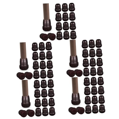 DIYEAH 5 Sätze Stuhlfußabdeckung Mit Teppich Ausgelegt Essen Schutz Kappen Pads Möbel Runden Unterlage Stuhl Bordbodenschützer Für Parkettböden Beine Gummi 16 Stück * 5 von DIYEAH