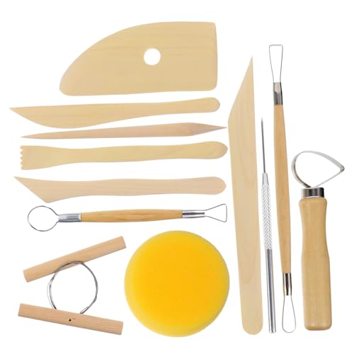 DIYEAH 5 Sätze Töpferwerkzeuge aus Metall und Holz Langlebiges Modellierwerkzeug mit Rutschfestem Griff Abgerundeten Kanten für Clay Sculpting Basteln und Skulpturen für Anfänger und DIYEAH 5 Sätze Töpferwerkzeuge aus Metall und Holz Langlebiges Modellierwerkzeug mit Rutschfestem Griff Abgerundeten Kanten für Clay Sculpting Basteln und Skulpturen für Anfänger und von DIYEAH