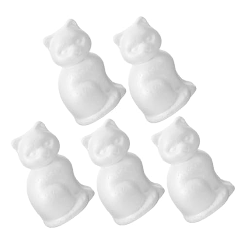 DIYEAH 5 Stück Handgefertigtes Schaumkätzchen Kreative Schäume Embryonen Schäume Embryo Handwerk Partyschmuck Modell Aus Schaumstoff Tierform Schäumt Embryonen DIY -handwerksbedarf Weiß von DIYEAH