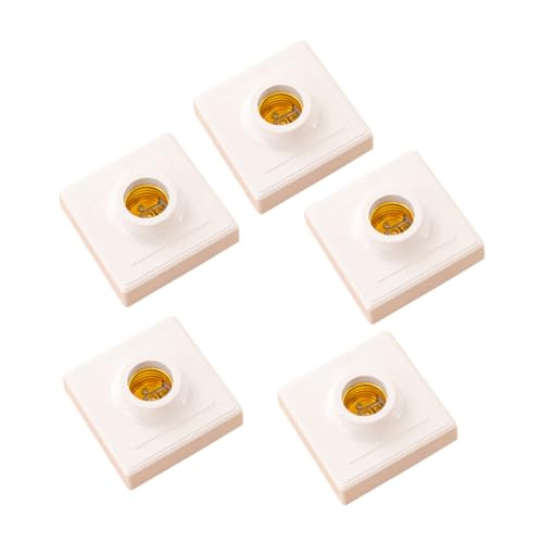 DIYEAH 5 Stück Lampenfassung Schraubsockel aus Hochwertigem Pp material Kompatibel mit LED und Energiesparlampen Vintage Stil Robust und Platzsparend für Küche Schlafzimmer Esszimmer von DIYEAH