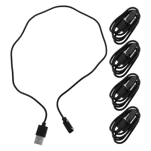 DIYEAH 5 Stück Magnet-USB-Schnellladedatenkabel – 4-poliges Smartwatch-Telefonladegerät, magnetisches Stromkabel für Uhren, Telefone, Home Office DIYEAH 5 Stück Magnet-USB-Schnellladedatenkabel – 4-poliges Smartwatch-Telefonladegerät, magnetisches Stromkabel für Uhren, Telefone, Home Office von DIYEAH