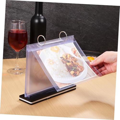 DIYEAH 5 Stück Mehrseitiger Menu Stand Transparenter Tischkartenhalter Vielseitiger Desk Flip Organizer für Menüs Fotos Werbung Leicht und Einfach zu Bedienen von DIYEAH