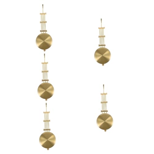 DIYEAH 5 Stück Pendeluhr Ersatzteil Goldene für Wanduhren Elegantes Design Langlebiges Material Präzise Zeitanzeige für DIY Uhrenprojekte und Dekoration von DIYEAH