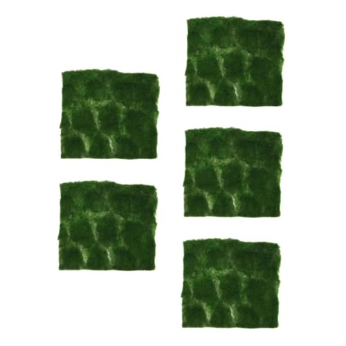 DIYEAH 5 Stück Simulierte Moosdekoration Synthetisches Kunstmoos Gartenrasenmatte Laubbeflockung Moosmatte Gras Kunstrasen Grasmatte Kunstrasen Terrassenrasen Teppich Farne von DIYEAH