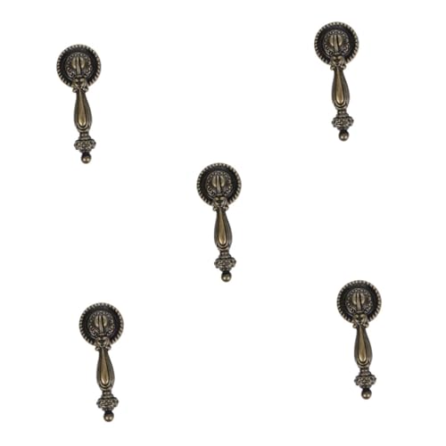 DIYEAH 5 Stück Vintage Schrankgriff aus Zinklegierung Antike Runde Möbelgriffe für Küchenschränke Einzelnes Loch Polierte Oberfläche Robust und Vielseitig für Kommode und Tür von DIYEAH