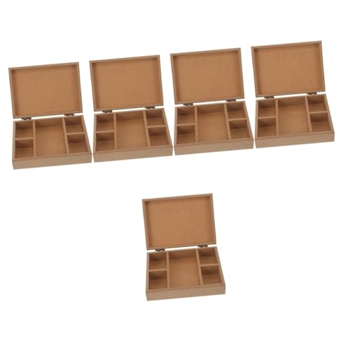 DIYEAH 5 Teiliges Set Mit Aufbewahrungsboxen Aus Holz Karton Schubladen Für Den Versand Geld Schmuck Taschentuchhalter Perlenaufbewahrung Hemdboxen Für Schatztruhe von DIYEAH