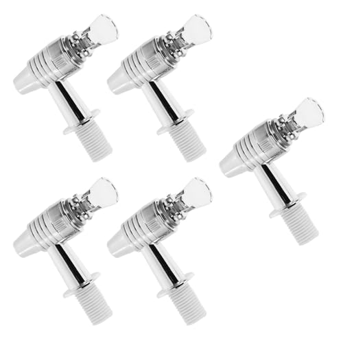 DIYEAH 5-teiliger Ersatz-Kühlhahn; Wasserflaschen-Krugspenderhahn, Kunststoff-Zapfhahn, Getränkehebel, Ausgießerventil, Topfhahn für Wassereimer DIYEAH 5-teiliger Ersatz-Kühlhahn; Wasserflaschen-Krugspenderhahn, Kunststoff-Zapfhahn, Getränkehebel, Ausgießerventil, Topfhahn für Wassereimer von DIYEAH