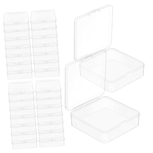 DIYEAH 50stücke Klarer Aufbewahrungskasten Mit Fächern Stapelbarer Kunststoffeinsatz Für Bastelmaterialien Bürobedarf Schmuck Und Mehr Transparente Organizer-Box Für Optimale von DIYEAH