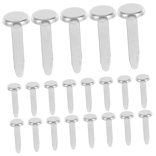 DIYEAH 50 Stück Mini Brads für Scrapbooking Silberne Rundkopfklammern für DIY Bastelbedarf Handwerksmaterialien Kunsthandwerk und Hochzeitsdekoration von DIYEAH