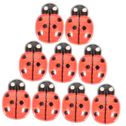 DIYEAH 50 Stück Mini Ladybug Figuren Resin Charms für Bastelprojekte für Garten Blumentöpfe und Terrarien von DIYEAH