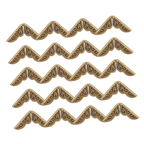 DIYEAH 50stücke Vintage Metall Buchecken Ecke Schutz Für Fotoalbum Notizbuch Ordner Dekorative Kantenabdeckungen von DIYEAH