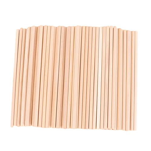 DIYEAH 50stücke Holzstäbe Für Bastelarbeiten Runde Holzstäbe Für -projekte Modellbau Und Kreative Für Dekoration Spielzeug Und Natur von DIYEAH