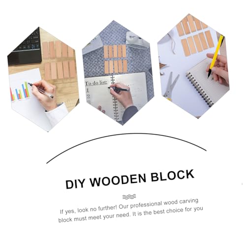DIYEAH 55 Stck. Holz Schnitzblöcke Unbehandelte Holzklötze zum Schnitzen und Basteln DIY Siegel Holzschnitzwerkzeug für Kreative Holzarbeiten und Handwerk von DIYEAH