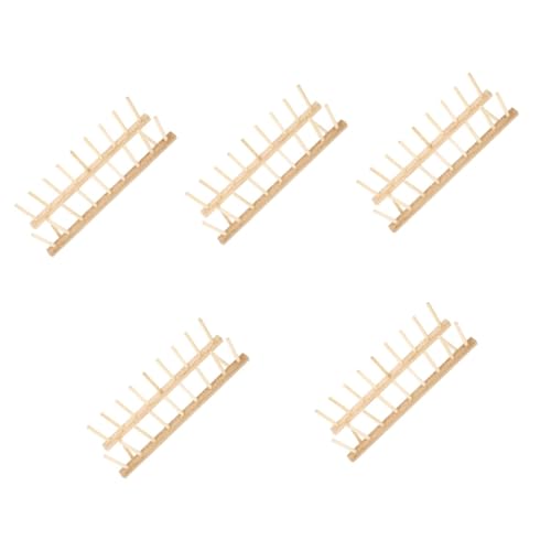 DIYEAH 5St Wickelrahmen aus Holz Fadenhalter-Organizer Nähgarn-Aufbewahrungsregal Garnrollenhalter Nähgarnhalter nähgarn aufbewahrung Fadenhalter für Fadenspulen Thread-Speicher von DIYEAH