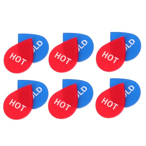 DIYEAH 6 Paare Selbstklebende Acryl Wassertemperatur Aufkleber Heiß Kalt Wasserhahn Dusche Wasserspender Etiketten Temperaturanzeiger Für Zuhause Hotel Restaurant Badezimmer DIYEAH 6 Paare Selbstklebende Acryl Wassertemperatur Aufkleber Heiß Kalt Wasserhahn Dusche Wasserspender Etiketten Temperaturanzeiger Für Zuhause Hotel Restaurant Badezimmer von DIYEAH