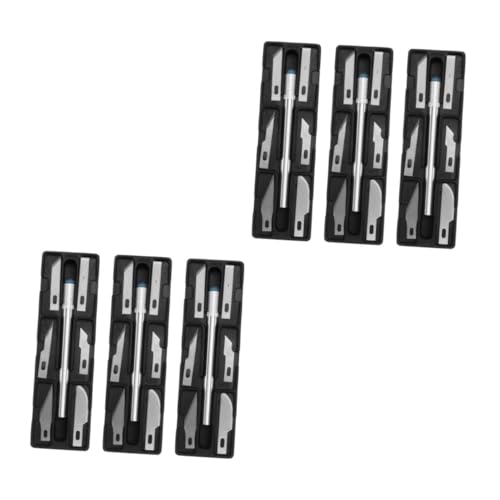DIYEAH 6 Sätze Schnitz Messer Set bastelzeug Craft handwerkskunst Carving Replacement Blades gewöhnliche Schrauben Werkzeug Scrapbooking -Tools Holzschnitzmeißel Edelstahlklinge Silver von DIYEAH