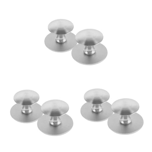 DIYEAH 6 Stck. Selbstklebende Edelstahl Schrankgriffe Saugnapf Duschgriff für Glas und Schiebetüren Einfache Montage ohne Bohren Modernes Design für Küche Bad und Möbel von DIYEAH