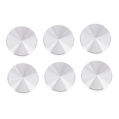 DIYEAH 6 Stück Aluminium Kuchen Transparente Essscheiben Teetischplatten Scheibe Tischplattenschutz Aluminiumscheibe Tischglanz Plattenadapter Kreise Aluminiumkreis Rundes Ende von DIYEAH