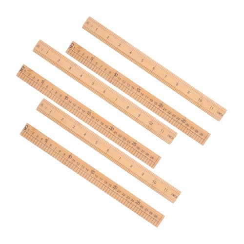 DIYEAH 6 Stück Bambus Lineal Doppelskala Maßstab Nählineal für Stoff Schneiden Bevel Kante Langlebig Leicht für Schule Büro Handwerk DIYEAH 6 Stück Bambus Lineal Doppelskala Maßstab Nählineal für Stoff Schneiden Bevel Kante Langlebig Leicht für Schule Büro Handwerk von DIYEAH