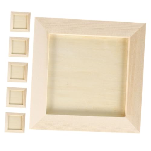 DIYEAH 10 X 10 cm Holzhandwerk Für Kunstprojekte Von Kindern Bilderrahmen Aus Ton von DIYEAH