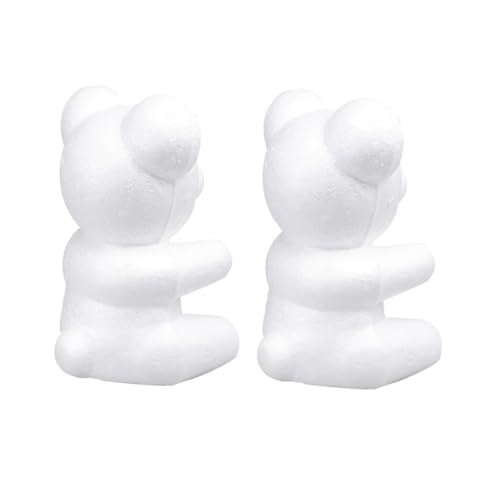 DIYEAH 6 Stück DIY Bärenmodell Styropor Sitzender Bär für Bastelprojekte für Valentinstag und Kreative Arrangements von DIYEAH