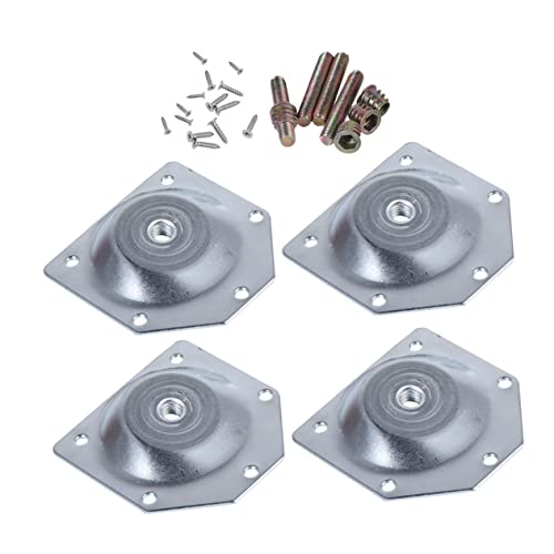 DIYEAH 6 Stück Mutternsatz montieren Zoll Boden Sofa Couch Fuß Schreibtisch Hardware tischbeine Möbelbein -Riser Tischbeindichtung Tischbeinverbinder Möbelbeine Silver von DIYEAH