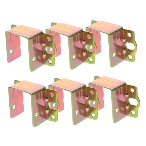 DIYEAH 6 Stück Teiliges Bettgestell U förmiges Halteblech Breit Verstärkte Bettrahmenhalterung für Lattenrost Stabile Bettboard Befestigung Einfache Montage und Langlebige von DIYEAH