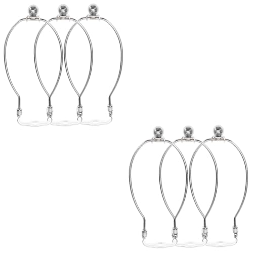 DIYEAH 6 Stück Teiliges Lampenharfen Verchromtem Metall Robust und Rostfrei Abnehmbarer Lampenschirmhalter für Tisch Stehlampen Silberfarbener Lampenhalter Einfache Montage Modernes DIYEAH 6 Stück Teiliges Lampenharfen Verchromtem Metall Robust und Rostfrei Abnehmbarer Lampenschirmhalter für Tisch Stehlampen Silberfarbener Lampenhalter Einfache Montage Modernes von DIYEAH