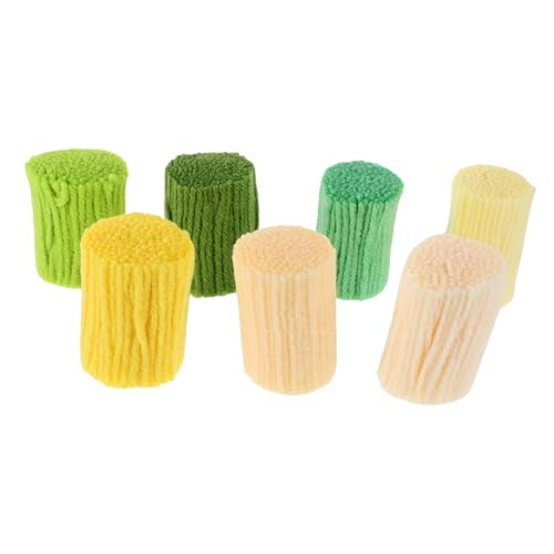 DIYEAH 7 Stück Buntes Vorgefertigtes Bastelgarn für DIY Teppich und Wandteppichprojekte für Stricken und Häkeln Vielseitig und Benutzerfreundlich von DIYEAH