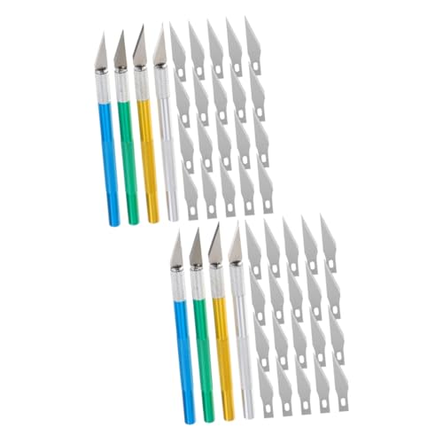DIYEAH 8 Sätze Geschnitzte Bastel Messer Werkzeug Hobby-Messer-kit Messer Für Schablone Präzisions-bastelmesser-kit Kunstklingen Präzise Bastelmesser Messer Für Scrapbooking Aluminium von DIYEAH
