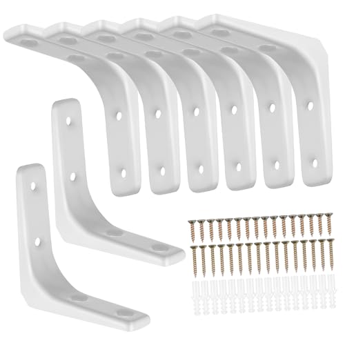 DIYEAH 8 Stück Förmige Wandhalterung Schwerlast Metallwinkel Regalwinkel für Eckregal mit Schrauben und Dübeln Stabile Dreiecks halterung für Verschiedene Ablagen Einfache Montage Weiße DIYEAH 8 Stück Förmige Wandhalterung Schwerlast Metallwinkel Regalwinkel für Eckregal mit Schrauben und Dübeln Stabile Dreiecks halterung für Verschiedene Ablagen Einfache Montage Weiße von DIYEAH