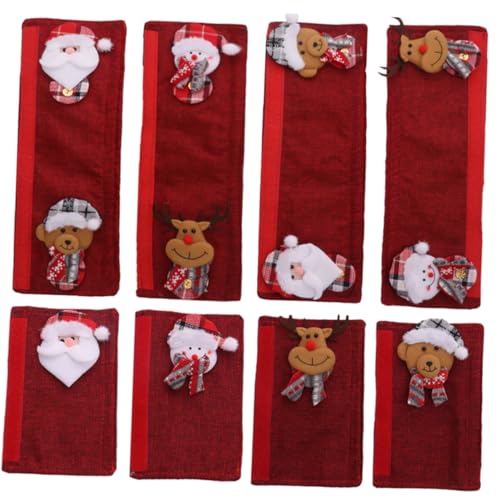 DIYEAH 8 Stück Kühlschrank Griffabdeckungen Teiliges Set Weihnachtsdekorationsset für Kühlschrank Mikrowelle Ofen und Mehr Einfach zu Reinigen Flexibel für Küche und Hotel von DIYEAH