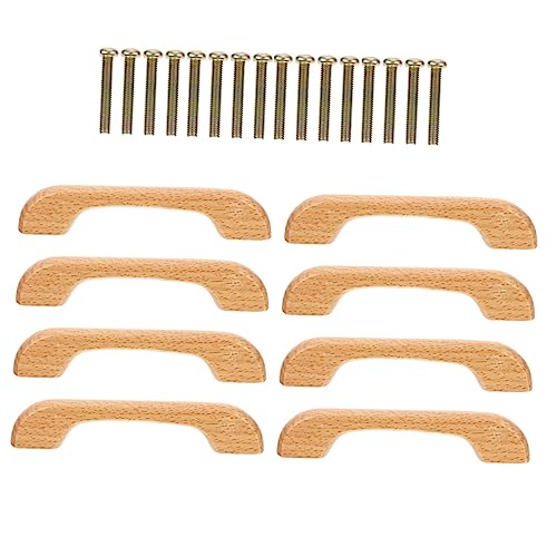 DIYEAH 8 Stück Teiliges Holz Möbelgriffe mit Schrauben Elegante Schrankknöpfe für Küchenschränke Möbel und Kleiderschränke Installieren Robust und Ästhetisch von DIYEAH