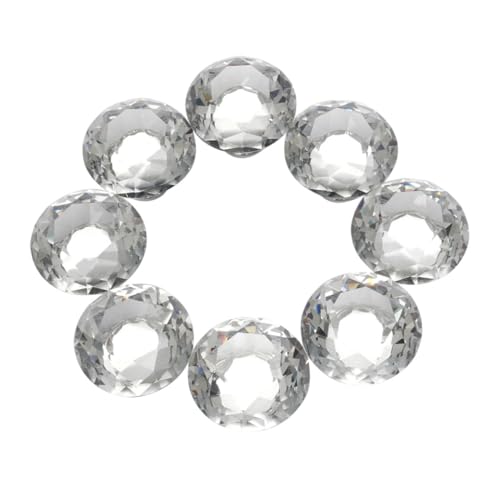 DIYEAH 8 Stück Teiliges Kristallglas Schrankgriff Diamantförmige Kommodenknöpfe mit Schrauben Klare Möbelgriffe für Schränke Küchenschränke und Elegante Dekoration für Zuhause und Büro von DIYEAH
