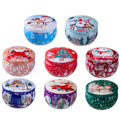DIYEAH 8 Stück Weihnachtsduftkerzen Weihnachtsaromatherapiekerzen Weihnachten Große Kerze Duftwachskerze Duftkerzen Für Zu Hause Weihnachtliche Duftkerze Weihnachtsdekorationen Soja-wachs von DIYEAH