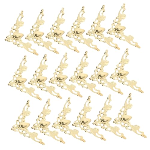 DIYEAH 80 Stück Teiliges Vintage Metall Eckenschutz mit Hohlschnitt-Muster Robuste Buch Schmuckschatullen-Ecken Schützende Dreieckige Kantenverstärkung für Scrapbooking Fotoalben und DIY DIYEAH 80 Stück Teiliges Vintage Metall Eckenschutz mit Hohlschnitt-Muster Robuste Buch Schmuckschatullen-Ecken Schützende Dreieckige Kantenverstärkung für Scrapbooking Fotoalben und DIY von DIYEAH